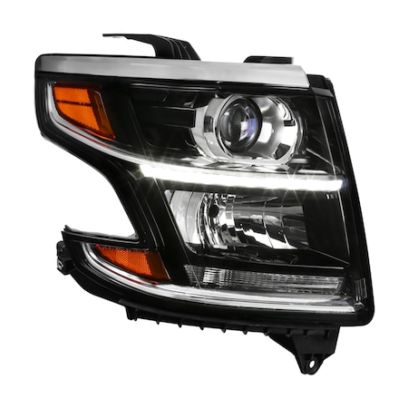 Spec-D Tuning 15-18 Chevy Tahoe Projector Headlights With LED- Right-Black 2LHP-TAH15JM-R-GO
